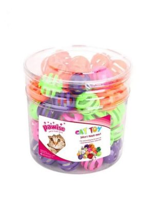 Pawise Kedi Oy. Plastik Sesli Top 60 Adet Kutulu