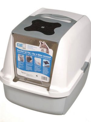 Catit Kapalı Kedi Tuvalet Kabini Gri