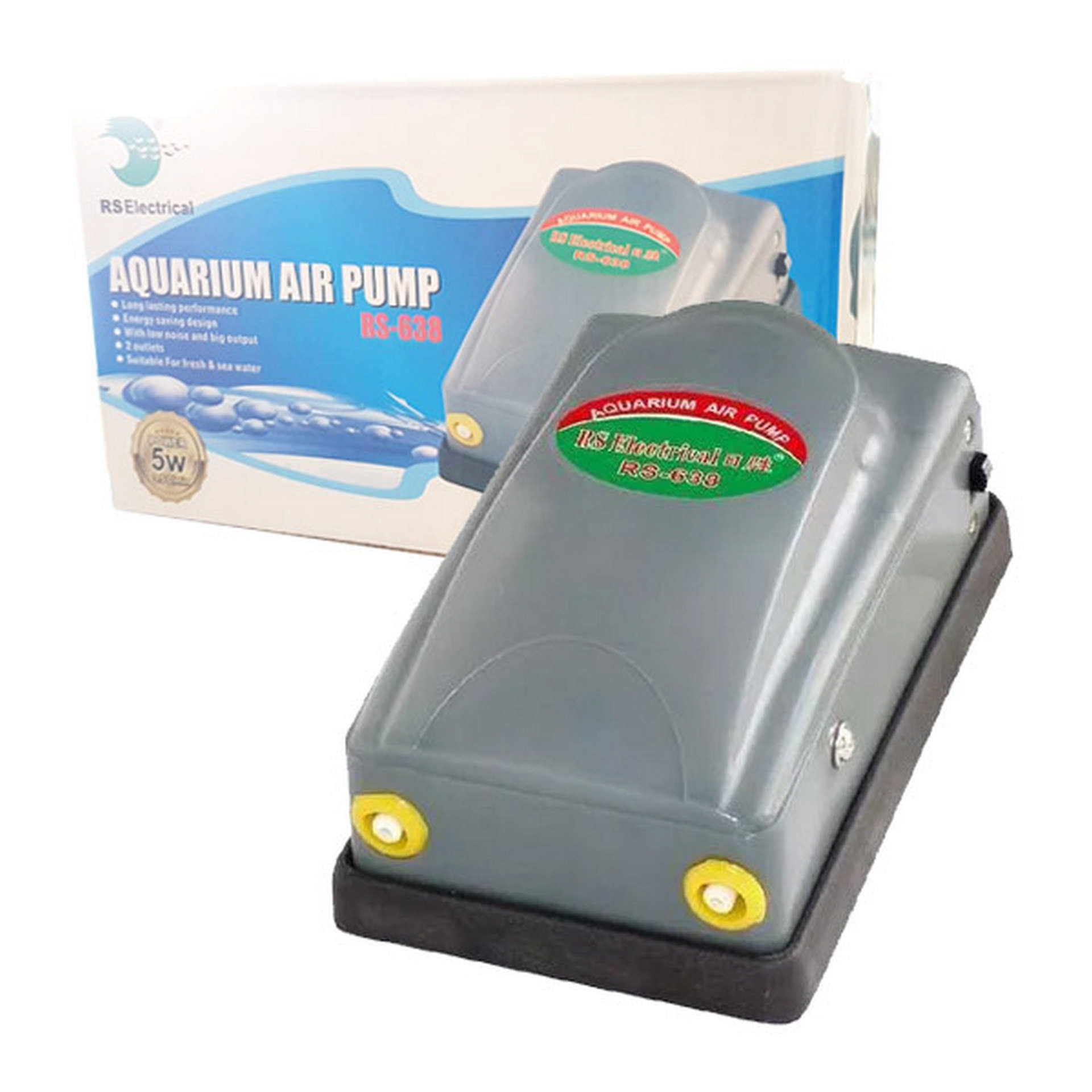 1049399_750-RS638.jpg RS Hava Motoru Çift Çıkışlı 3,5 Ltmin 5w - Görsel 1