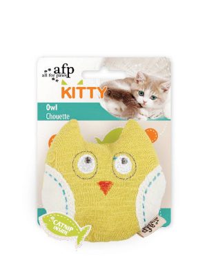 Afp Kitty - Peluş Sarı Baykuş Yavru Kedi Oyuncak