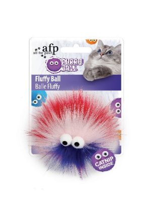 Afp Furry Ball - Tüylü Renkli Top Oyuncak Kırmızı