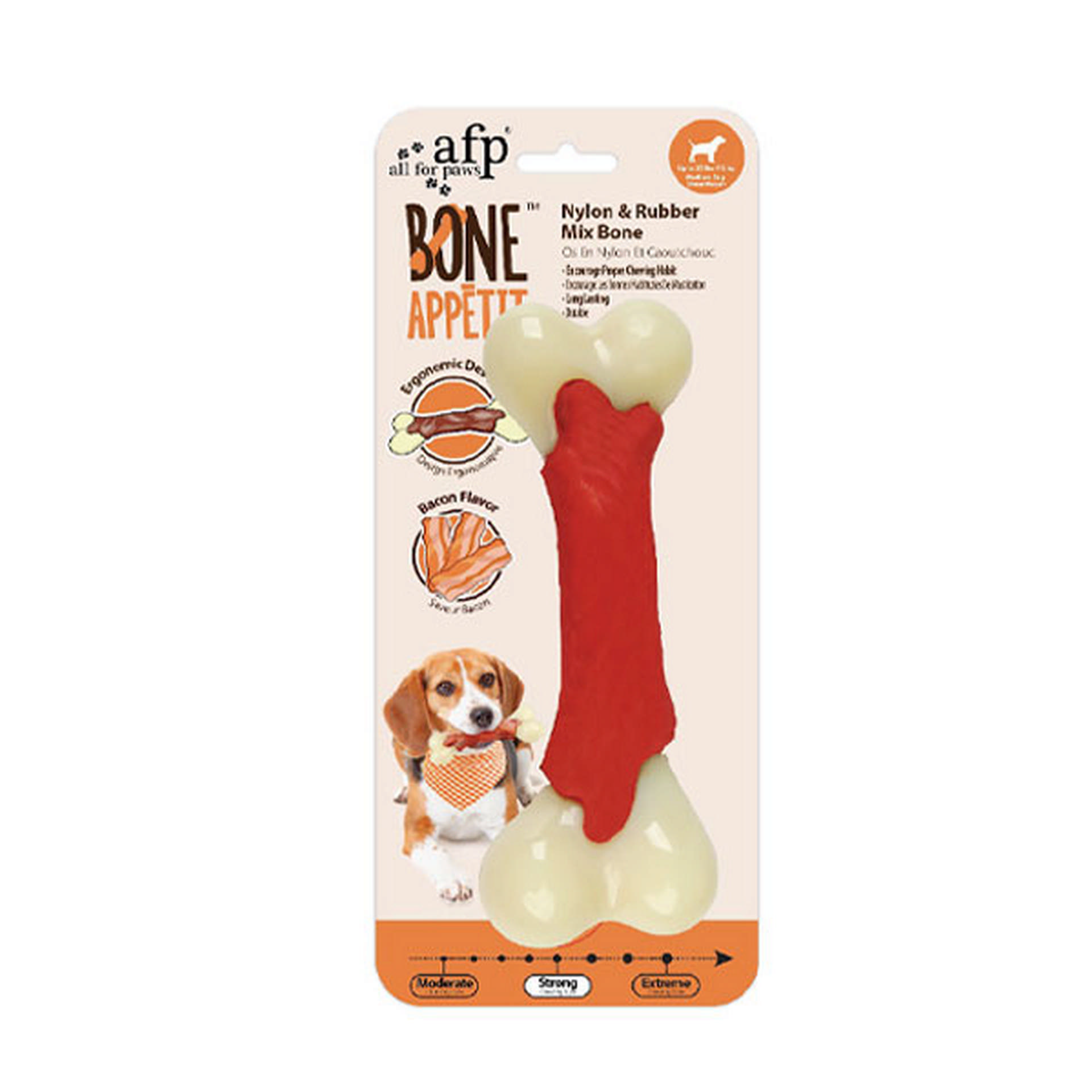 1058226_680-3681.jpg Afp Bone Appetit - Nylon-Rubber Kemik - Pastırma L - Görsel 1