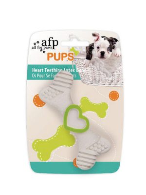 Afp Pups-Heart Teething Lateks Kemik Yavru K.Yeşil