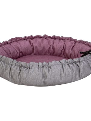 Pet Comfort Sunflower Kedi ve Köpek Yatağı Çift Taraflı Pembe/Gri 60cm