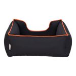 Pet Comfort Alpha  Kedi ve Köpek Yatağı Siyah w Turuncu Biye S 60x50cm - Görsel 3