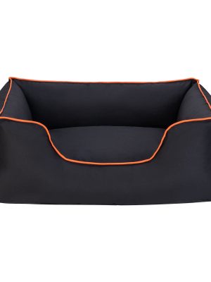 Pet Comfort Alpha  Köpek Yatağı Siyah w Turuncu Biye M 80x65cm