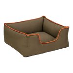 Pet Comfort Alpha  Kedi ve Köpek Yatağı Haki w Turuncu Biye S 60x50cm - Görsel 2