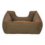 Pet Comfort Alpha  Kedi ve Köpek Yatağı Haki w Turuncu Biye S 60x50cm - Görsel 3
