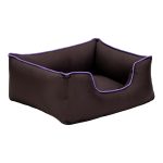 Pet Comfort Alpha  Kedi ve Köpek Yatağı Kahverengi w Mor Biye S 60x50cm - Görsel 2