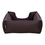Pet Comfort Alpha  Kedi ve Köpek Yatağı Kahverengi w Mor Biye S 60x50cm - Görsel 3