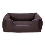 Pet Comfort Alpha Köpek Yatağı Kahverengi w Mor Biye M 80x65cm