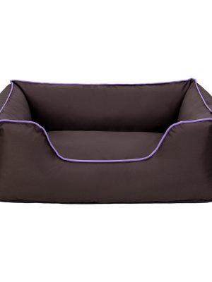 Pet Comfort Alpha  Köpek Yatağı Kahverengi w Mor Biye M 80x65cm