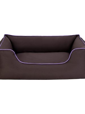Pet Comfort Alpha Köpek Yatağı Kahverengi w Mor Biye L 105x85cm