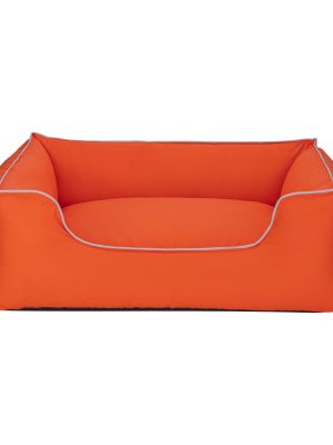 Pet Comfort Alpha Köpek Yatağı Turuncu w Beyaz Biye L 105x85cm