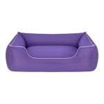 Pet Comfort Alpha  Köpek Yatağı Mor w Beyaz Biye L 105x85cm - Görsel 2
