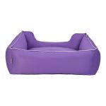 Pet Comfort Alpha  Köpek Yatağı Mor w Beyaz Biye L 105x85cm - Görsel 4