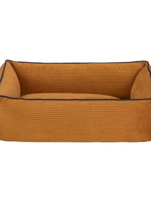 Pet Comfort Golf  Kedi ve Köpek Yatağı Hardal w Parliament Mavi Biye XS 55x45cm