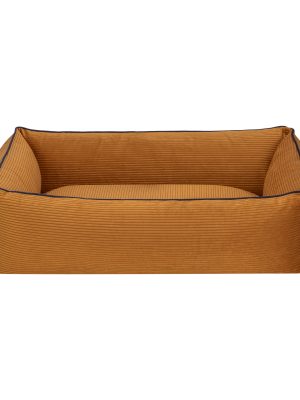 Pet Comfort Golf Kedi ve Köpek Yatağı Hardal w Parliament Mavi Biye S 75x60cm