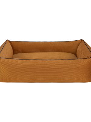 Pet Comfort Golf  Köpek Yatağı Hardal w Parliament Mavi Biye L 105x80cm