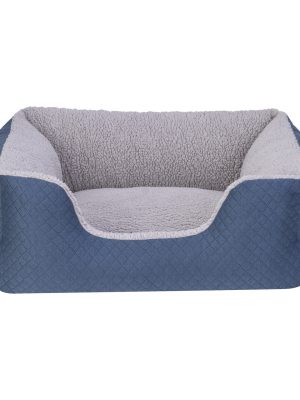 Pet Comfort Echo Kedi ve Köpek Yatağı Mavi/Gri Peluş S 60x50cm