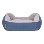 Pet Comfort Bravo Duo  Kedi ve Köpek Yatağı Mavi/Gri Peluş S 55x45cm - Görsel 3
