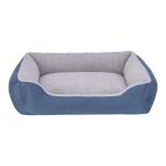 Pet Comfort Bravo Duo  Köpek Yatağı Mavi/Gri Peluş M 75x60cm
