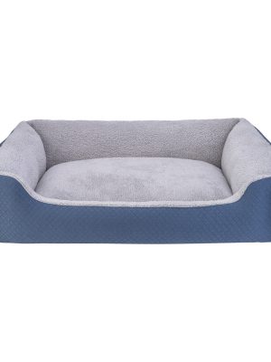 Pet Comfort Bravo Duo Köpek Yatağı Mavi/Gri Peluş XL 105x80cm
