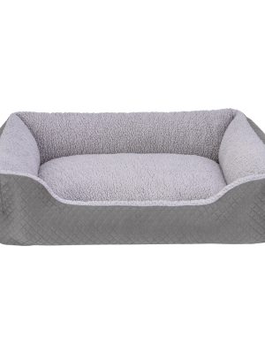 Pet Comfort Bravo Duo  Köpek Yatağı Gri/Gri Peluş M 75x60cm