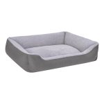 Pet Comfort Bravo Duo Köpek Yatağı Gri/Gri Peluş L 90x70cm - Görsel 2