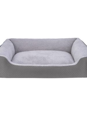 Pet Comfort Bravo Duo Köpek Yatağı Gri/Gri Peluş XL 105x80cm