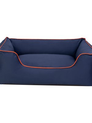 Pet Comfort Alpha  Köpek Yatağı Lacivert w Turuncu Biye L 105x85cm