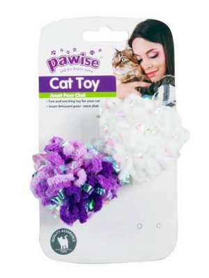 Pawise 2 Pk Glitter Caddice Balls