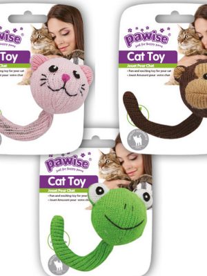 Pawise Catnipli Sesli Örme Kedi Oyuncağı 12 cm