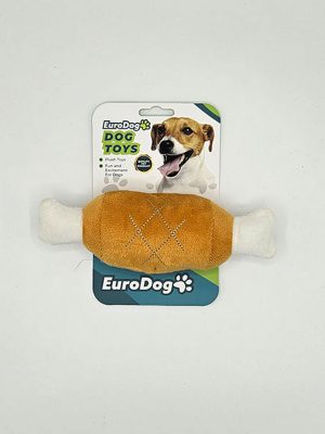 EuroDog Peluş Etli Kemik Köpek Oyuncağı 19x6 Cm
