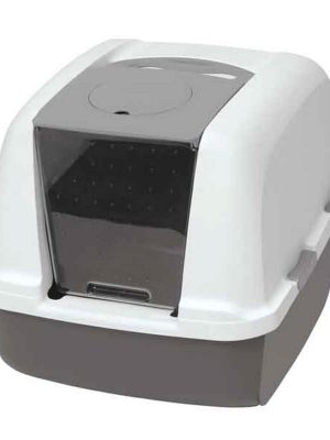 Catit Kapalı Kedi Tuvalet Kabini Koyu Gri