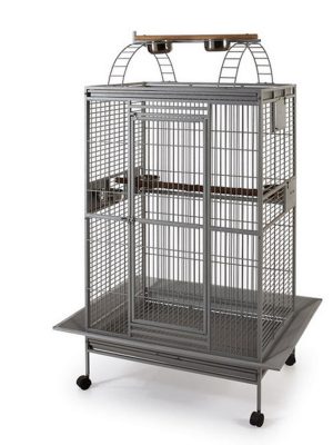 EuroGold Papağan Kafesi Büyük Gümüş 81x59x168