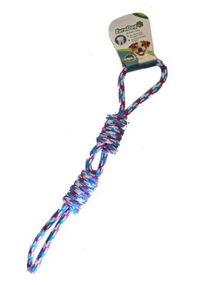 EuroDog Diş İpi İki Burgu Üç Hal.Mor Mavi Bey.30cm