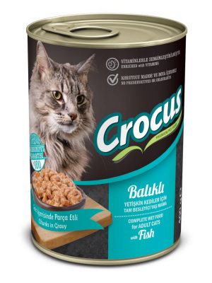 Crocus Yetişkin Kedi Balıklı Yaş Mama 400g