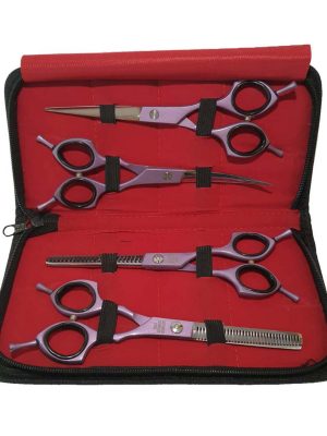 Sgroom 4 Lü Çantalı Makas Set  7" Mor