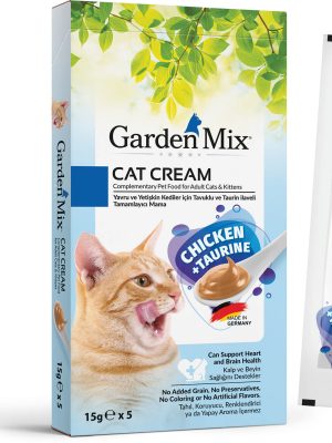 GARDEN MIX KEDI KREMASI TAVUK TAURIN 5 X 15 GR