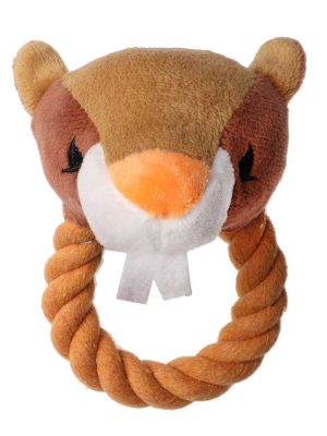 Eastland İpli Öten Peluş Kunduz Çap 18 Cm