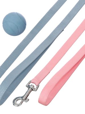 Karlıe Yavru Köpekler Boyunluk Ve Tasma Seti Mavi