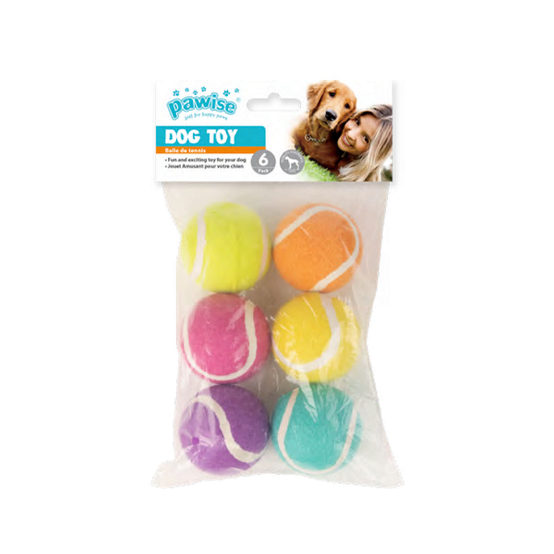 1112686_679-14762.jpg Pawise 6 adet Tenis Topu 5 Cm Çap - Görsel 1