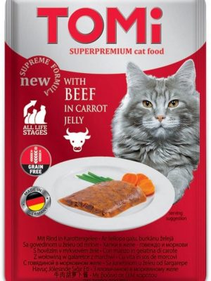 Tomi Kedi Dana Eti Ve Havuç Tahılsız Pouch Mama 100gr(pate)