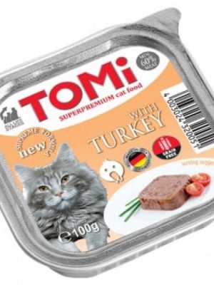 Tomi Kedi Hindili Alüminyum Yaş Mama 100gr (pate)