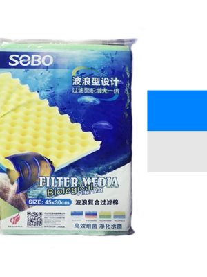 Sobo Filtre Süngeri 45x30x2 Mavi Beyaz