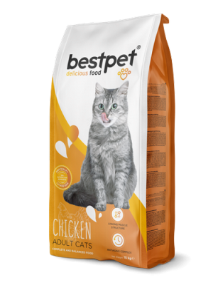 Bestpet 15 kg Yetişkin Kediler İçin Tavuk Etli Kuru Mama