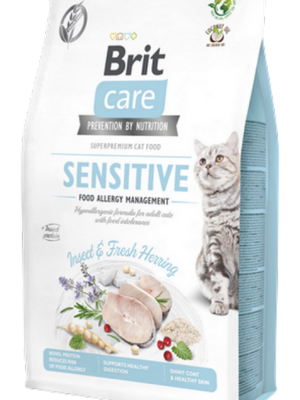Brit Care 2 kg Alerjileri Olan Yetişkin Kediler İçin, Tahılsız, Hipoalerjenik, Larva Ve Taze Ringa Balıklı Kuru Mama