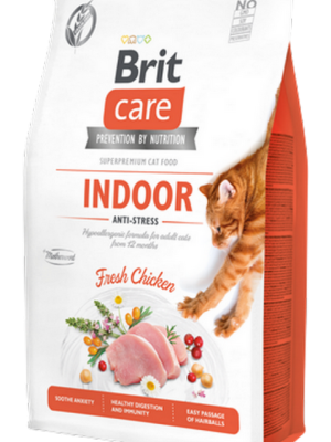 Brit Care 2 kg Ev İçinde Yaşayan Stresli Kediler İçin, Tahılsız, Hipoalerjenik, Taze Tavuk Etli Kuru Mama