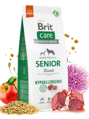 Brit Care 12 kg Yaşlı Köpekler İçin, Tek Proteinli, Hipoalerjenik, Kuzu Etli Kuru Mama